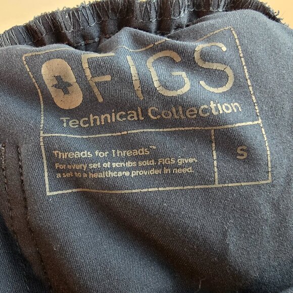 FIGS Scrub Pants Womens Small Navy Technical Collection Jogger Workwear - Picture 9 of 11